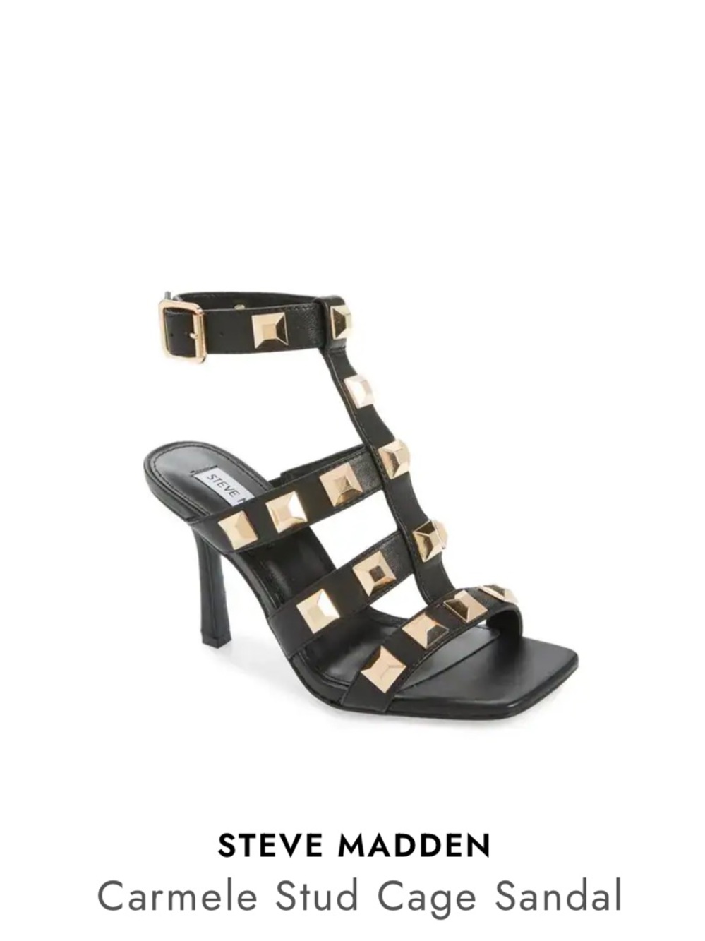 Rock Stud Heeled Sandals Gladiator Strappy Elevated Mob Wife Edgy Rocker Chic